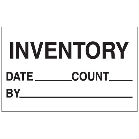 Bsc Preferred 1 1/4 x 2'' - ''Inventory - Date - Count - By'' Labels BUY00016258